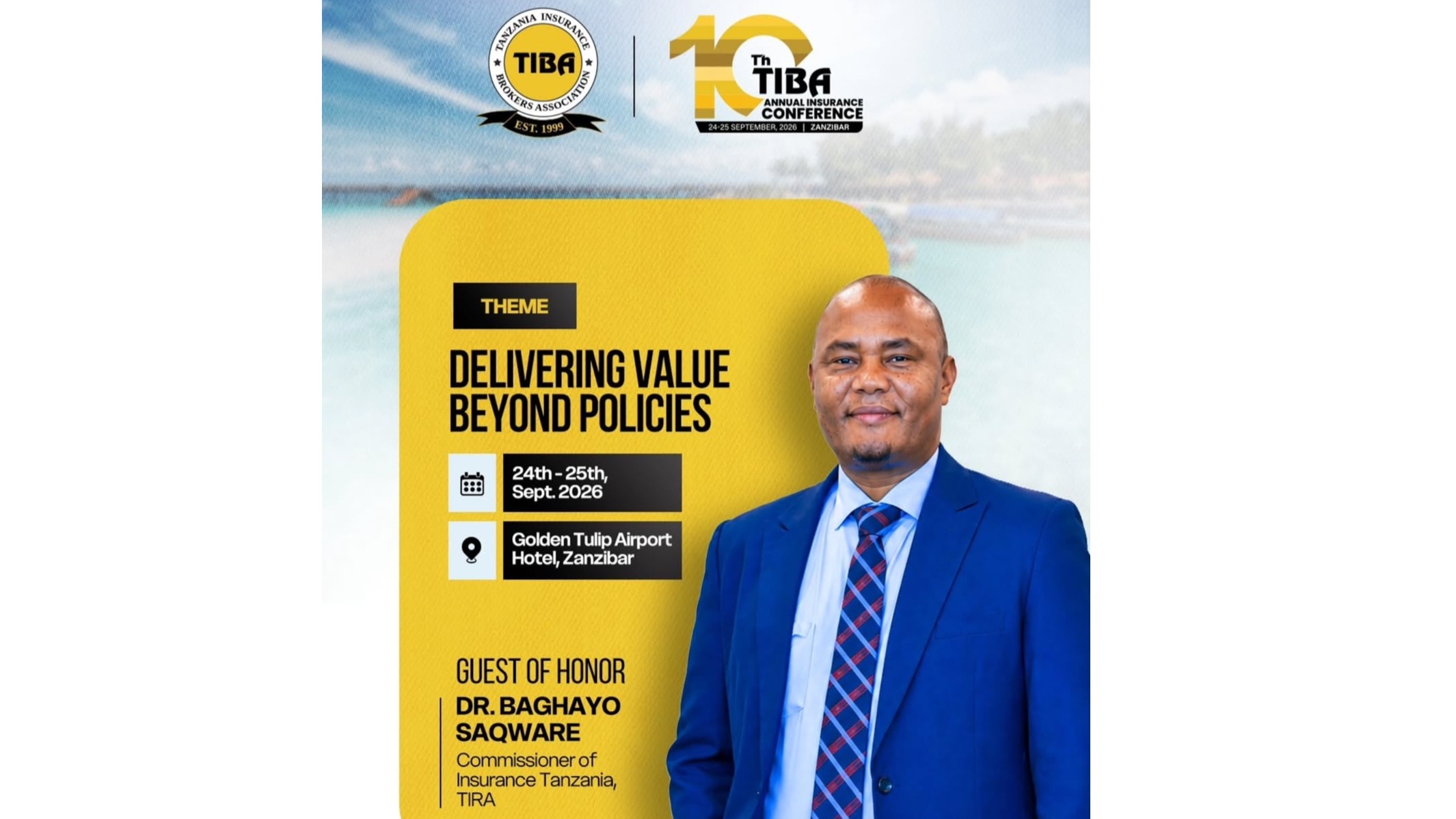 Commissioner Dr. Baghayo Saqware to Grace Annual Insurance Brokers AGM 2026